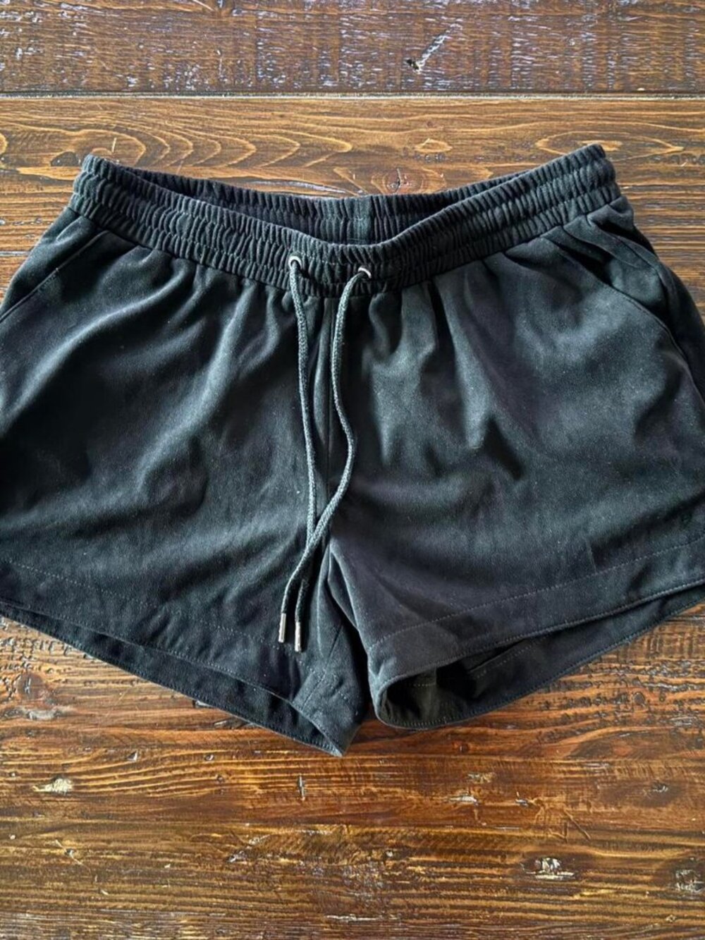 black only suede feeling shorts, bought in greece